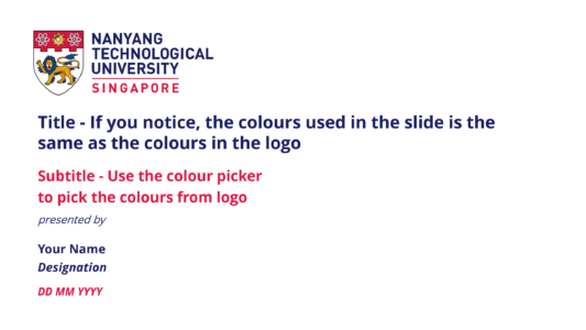 colour palette aligned with brand colour