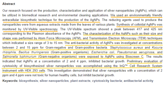 methodology part of an abstract