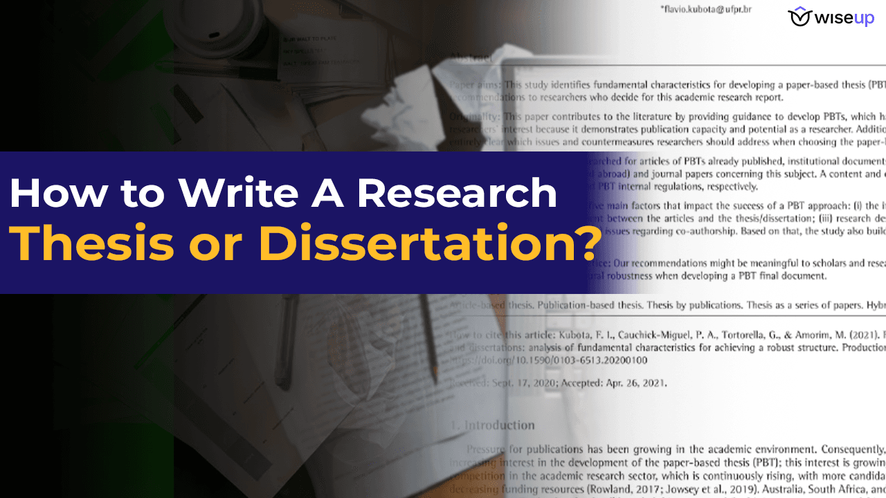 how to write a research thesis or dissertation