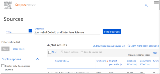 how to find scopus indexed journals